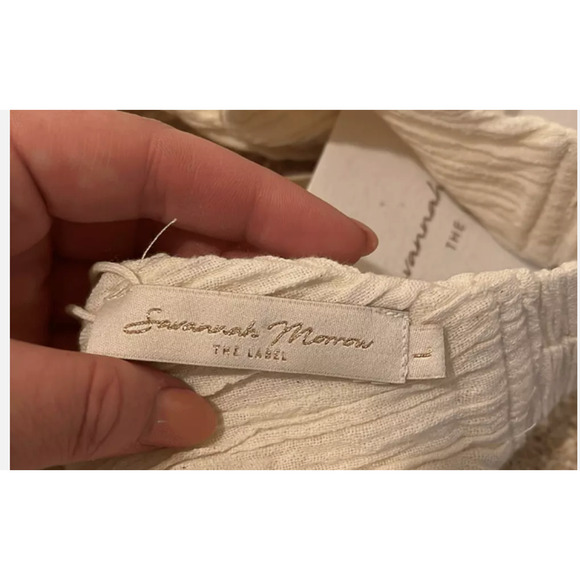 Savannah Morrow Summer Top in Cream Bandeau Crop Top NWT X Small - Picture 9 of 12